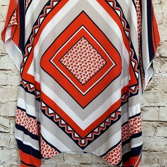 Chico’s Travelers Sz S/M Scarf-Printed Blouse - Picture 3 of 7